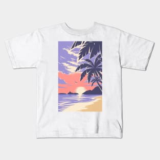 Sunset at the beach Kids T-Shirt